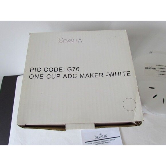 Gevalia Single 1 Cup Coffee Maker Model C73 White Vintage Deadstock New in Box - Picture 6 of 16
